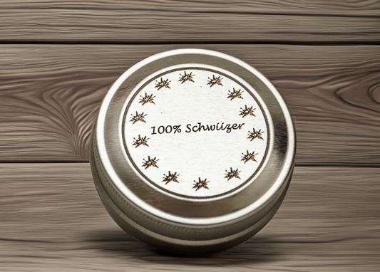 Gravierte Schnupftabakdose 100% Schwiizer