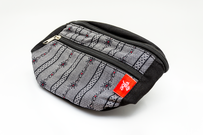 Bauchtasche mit Edelweiss Motiv anthrazit