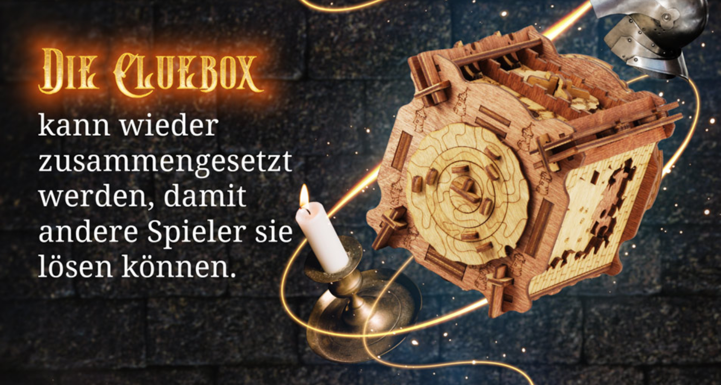 Cluebox - Escape Room in einer Box. Das Geheimnis von Camelot