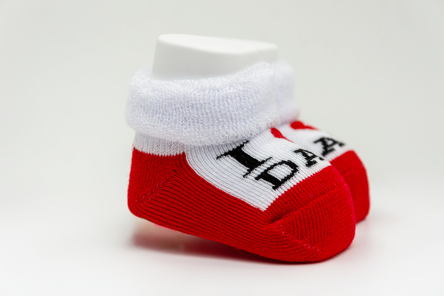 Alpini - New Born Socken "I Love Papa"