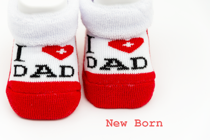 Alpini - New Born Socken "I Love Papa"