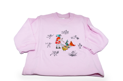 AlpenZwerge- Sweatshirt "Flurina" pink / hellblau