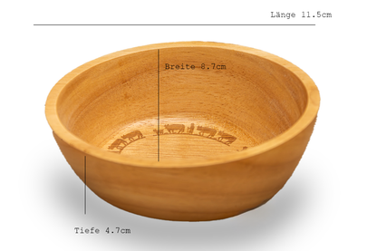 Holzschälchen mit Motiv Alpaufzug