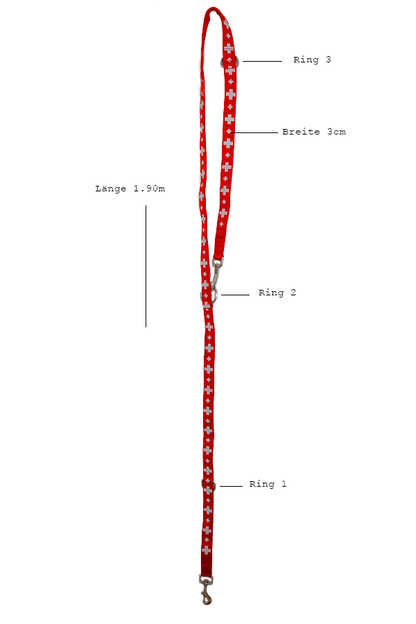 Hundeleinen aus Polyester mit Schweizer Motiven, für grosse und kleine Hunde