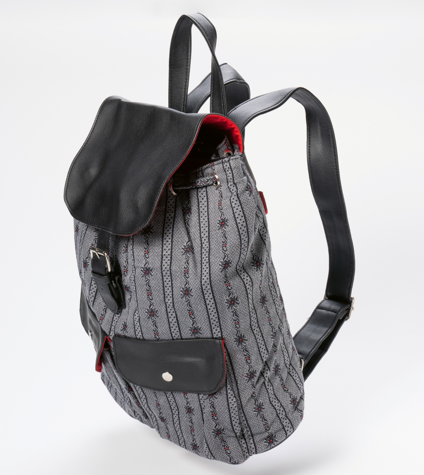 Baumwollrucksack mit Kunstleder, in Edelweiss Optik