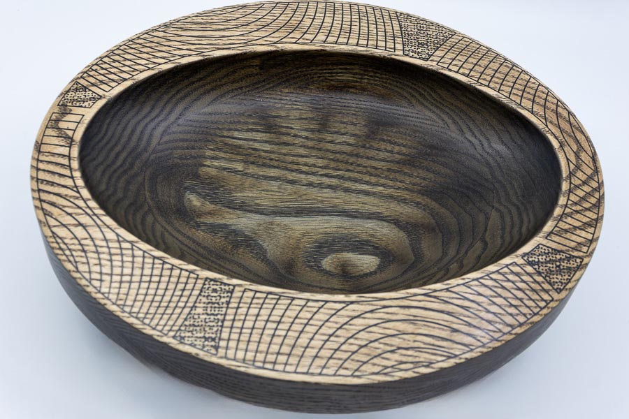 Holzschale von Phiale oval, 29 cm