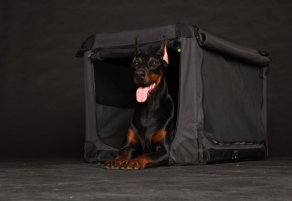 TOPMAST NYLON HUNDETRANSPORTBOX - PREMIUM - ANTHRAZIT - FALTBAR