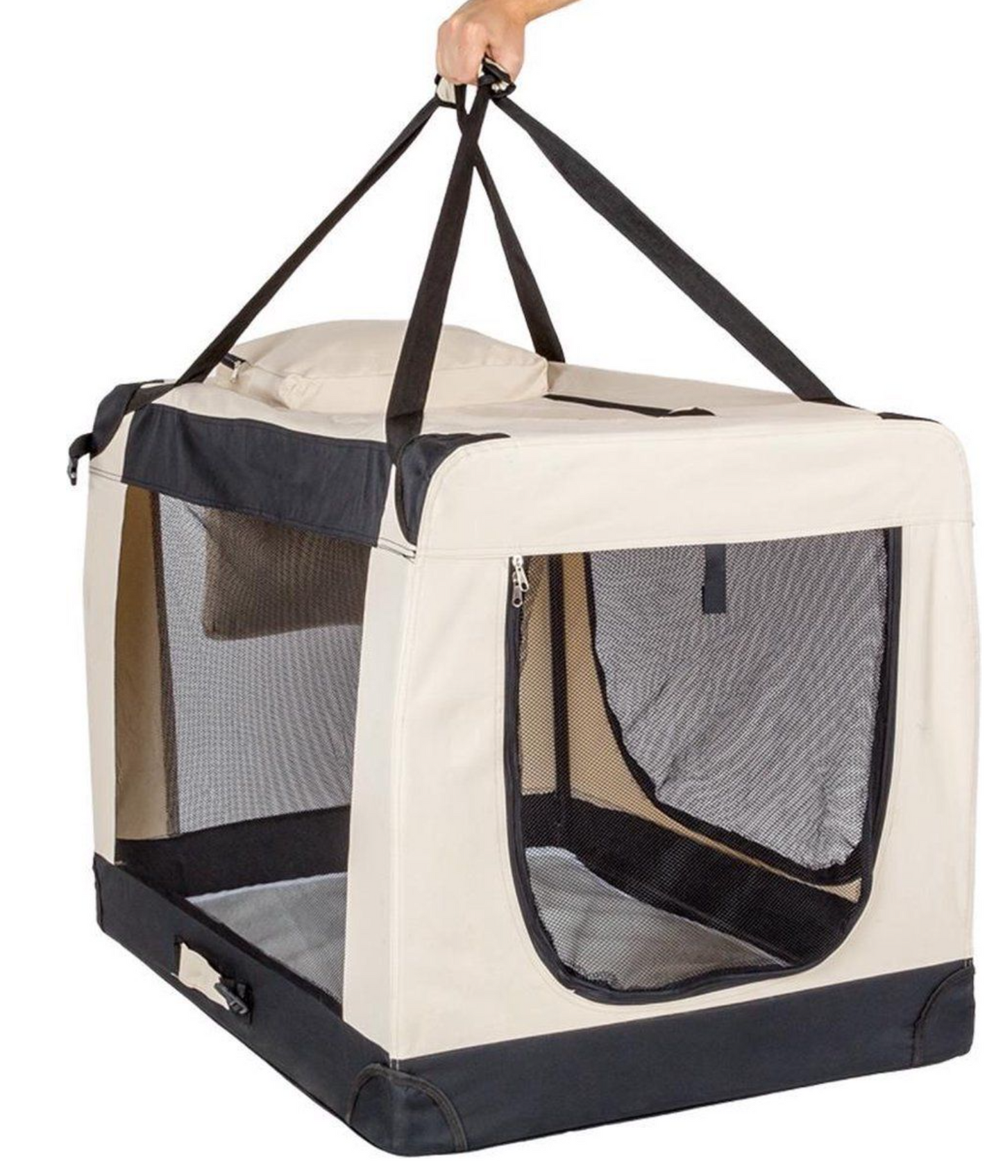 TOPMAST NYLON HUNDETRANSPORTBOX - BEIGE - FALTBAR