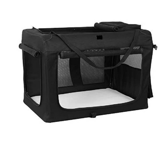 TOPMAST NYLON HUNDETRANSPORTBOX - SCHWARZ - FALTBAR