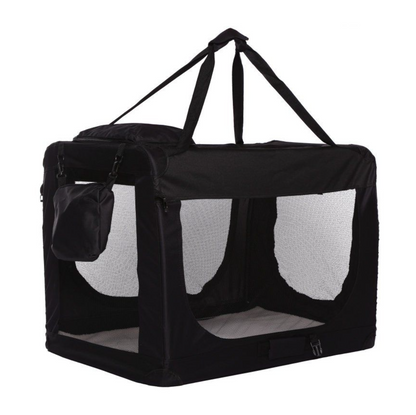 TOPMAST NYLON HUNDETRANSPORTBOX - SCHWARZ - FALTBAR