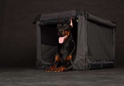 TOPMAST NYLON HUNDETRANSPORTBOX - SCHWARZ - FALTBAR