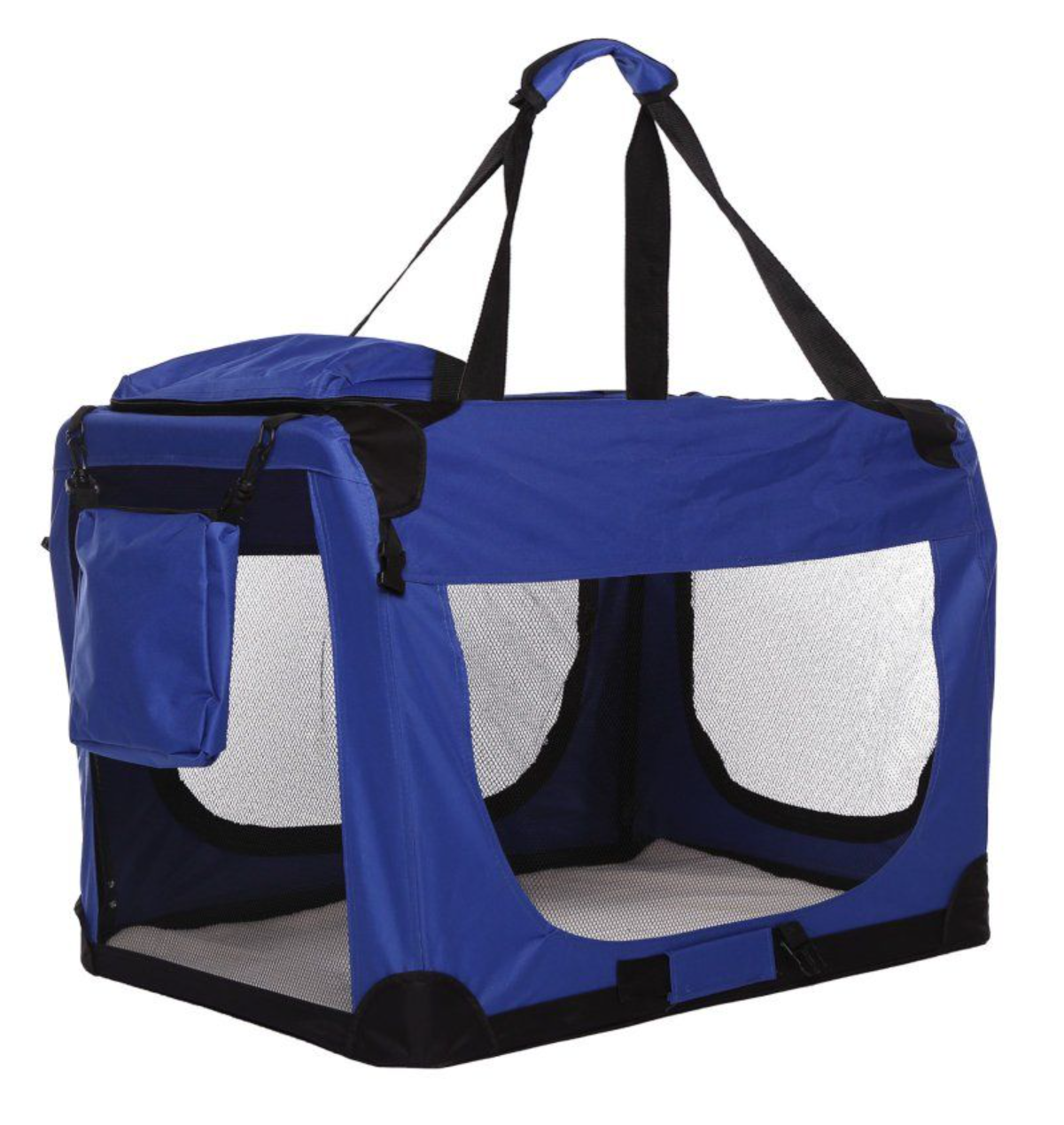 TOPMAST NYLON HUNDETRANSPORTBOX - BLAU - FALTBAR