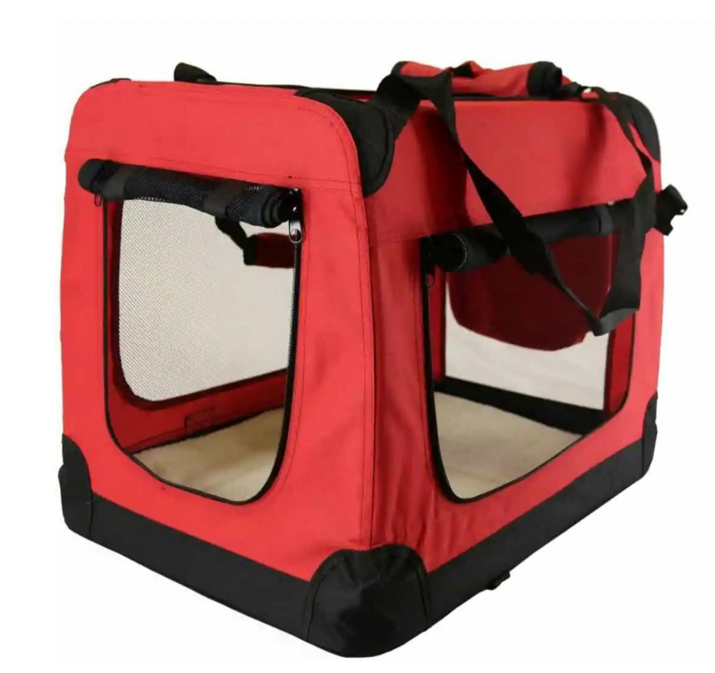 TOPMAST NYLON HUNDETRANSPORTBOX - ROT - FALTBAR