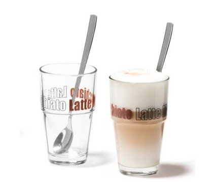 Latte Macchiato Becher 410 ml, 2 Stück, Transparent