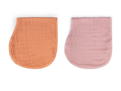 SOINA Schulter Spucktuch 2er Set, orange/pastel pink