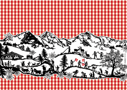 Papiertischset Alpen Charme