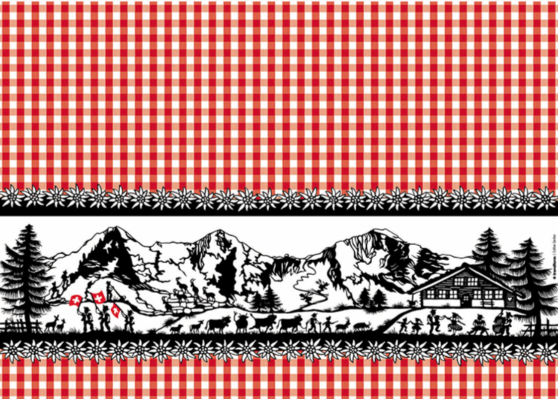 Papiertischset Alpen Charme