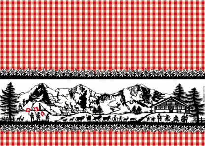 Papiertischset Alpen Charme