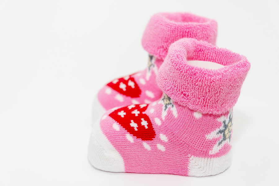 Alpini - New Born Socken "Herz" pink