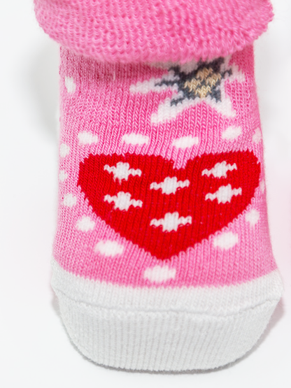 Alpini - New Born Socken "Herz" pink